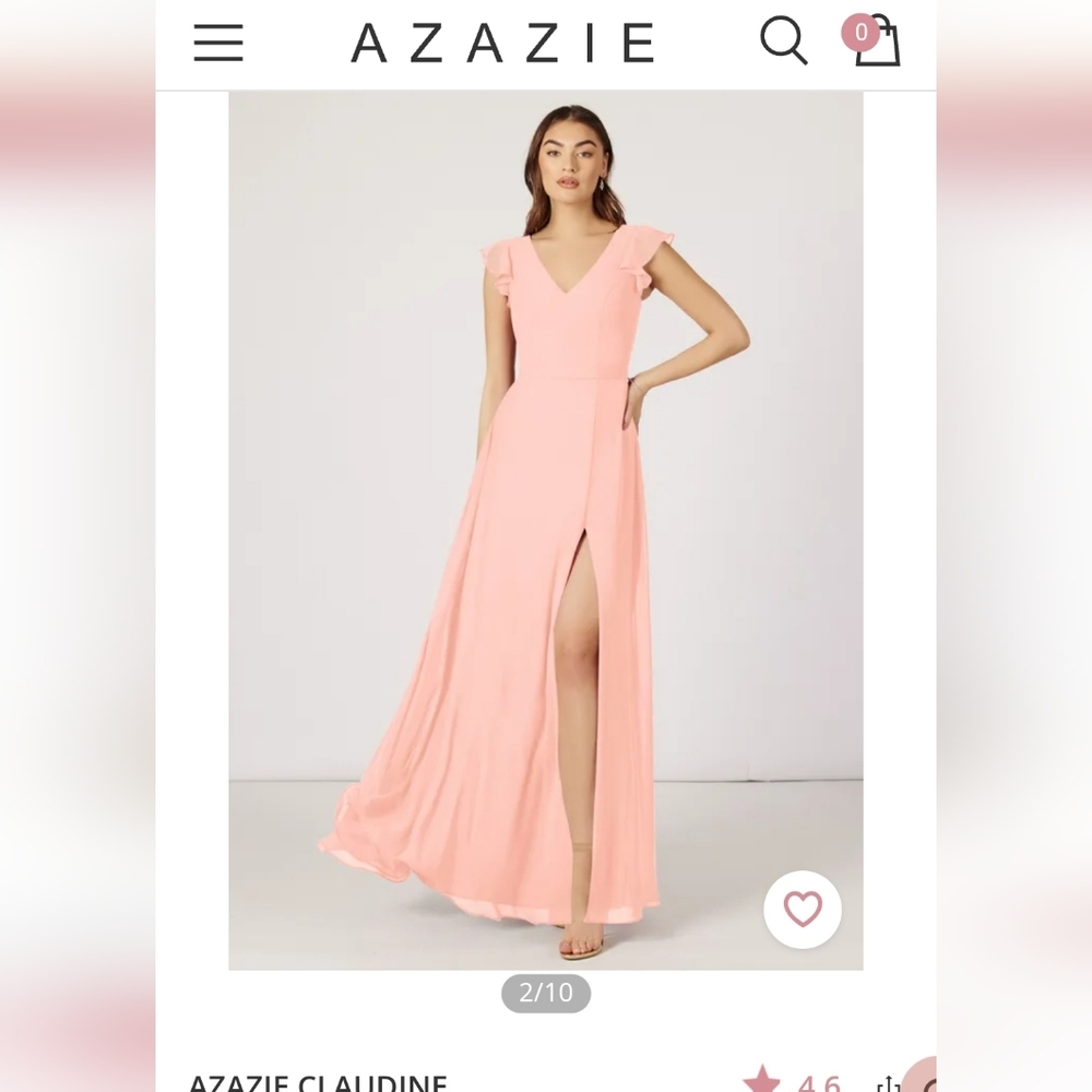 Coral Gown Size 8 Azazie Claudine